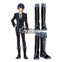 Black Bullet Satomi Rentaro Black And Silver Shoes Cosplay Boots