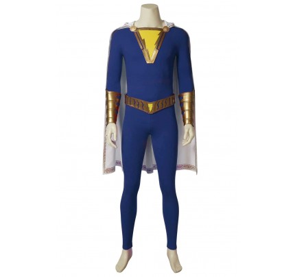 Shazam Captain Marvel Billy Batson Blue Cosplay Costume