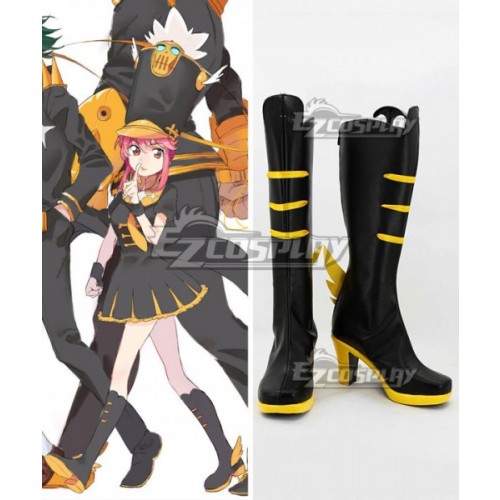 Kill La Kill Nonon Jakuzure Black Shoes Cosplay Boots