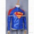 Smallville Superman Clark Kent Cosplay Costume Blue Leather Jacket