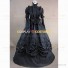 Black Renaissance Faire Court Regal Queen Gothic Punk Reenactment Clothing Dress