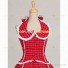 1950s Romantic Chic Halterneck Red Tartan Dress