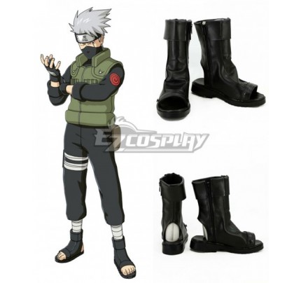 Naruto Kakashi Hatake Hatake Kakashi Black Shoes Cosplay Boots