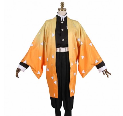 Demon Slayer: Kimetsu No Yaiba Zenitsu Agatsuma Cosplay Costume