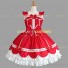 Sleeveless Sweet Love Lolita Dress Red Tiered Ruffle Dress