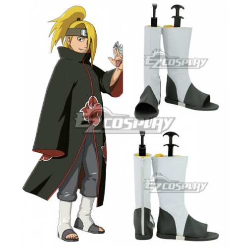 Naruto Akatsuki Deidara White Shoes Cosplay Boots