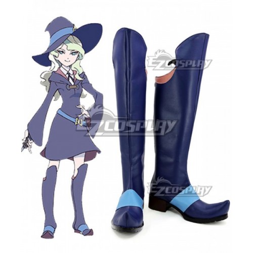 Little Witch Academia Diana Cavendish Deep Blue Shoes Cosplay Boots