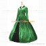 Retro Victorian Classic Turtle Neck Stage Green Long Dress Ball Gown