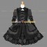 Elegant Gothic Lolita Dress Black Punk Lolita Ruffle Bows Dress