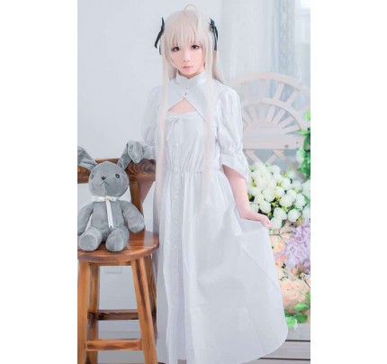 Yosuga No Sora Kasugano Sora White Daily Dress Cosplay Costume