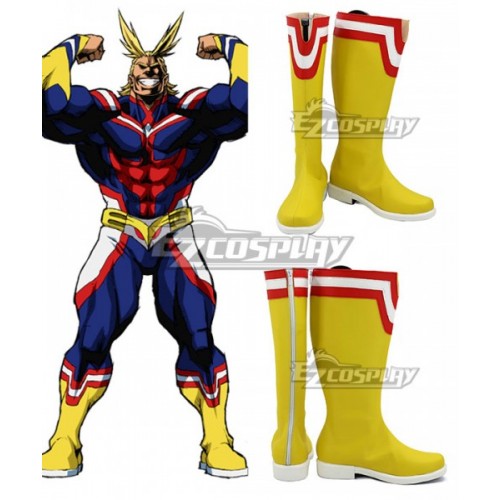 My Hero Academia Boku no Hero Akademia All Might Yellow Shoes Cosplay Boots