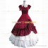 Alice in Wonderland Tiered Fancy Dress Lady Sweet Love Lolita Gown Red