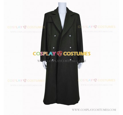 Colin Baker Costume for Doctor Who 6th Sixth Doctor Cosplay Dark Green Trench Coat