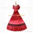 Civil War Victorian Rococo Lolita Armelloses Kleid Evening Gown Red Dress