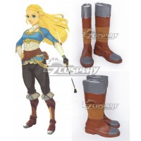 The Legend of Zelda: Breath of the Wild Princess Zelda Brown Shoes Cosplay Boots