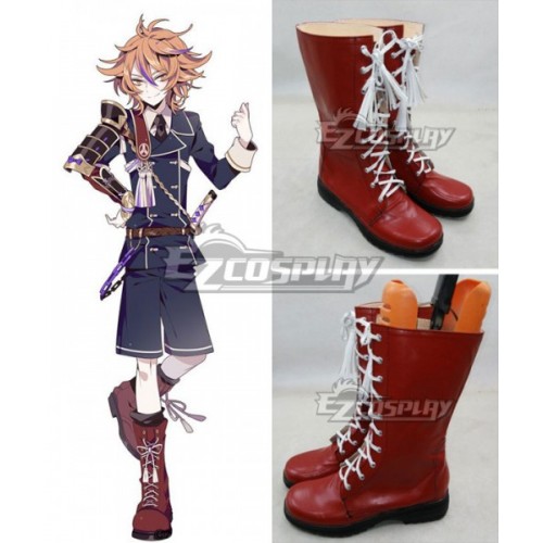 Touken Ranbu Online Gotou Toushirou Tantou Brown Shoes Cosplay Boots