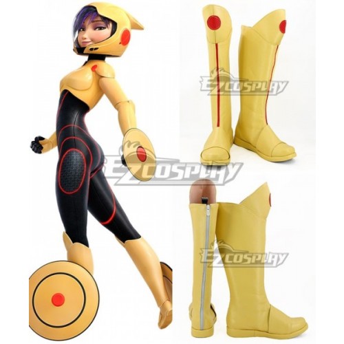 Disney Big Hero 6 Go Go Tomago Yellow Shoes Cosplay Boots