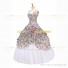 Victorian Period Southern Belle Floral Ball Gown Dress