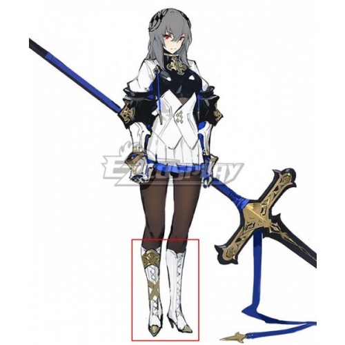 Azur Lane Saint Louise White Golden Shoes Cosplay Boots