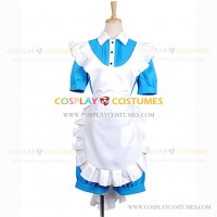 Black Butler Cosplay Ciel Costume Blue Maid Dress Set