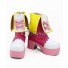 Aikatsu! Idol Activity Hoshimiya Ichigo Pink Yellow White Shoes Cosplay Boots