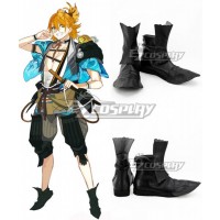 Touken Ranbu Online Urashima Kotetsu Black Shoes Cosplay Boots