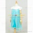Princess Elsa Costume from Frozen Cosplay Blue Dress for Girls