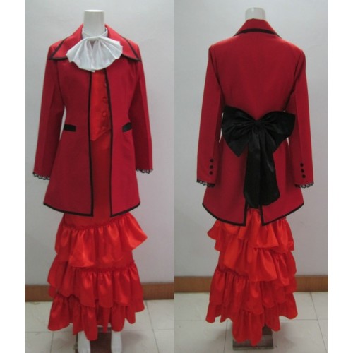 Black Butler Madam Red Angelina Dalles Cosplay Costume