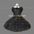 Gothic Lolita Dress Sleeveless Black Tiered Cute Bow Dress