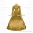 Victorian Gothic Lolita Reenactment Rococo Southern Belle Golden Ball Gown Dress