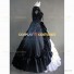 Sleeveless Gothic Theater Reenactment Clothing Lady Dress Black