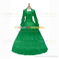 Gothic Lolita Victorian Rococo Stage Long Luxury Green Dress Ball Gown