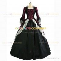 Renaissance Ladies Dress Gothic Fantasy Ball Gown Prom Cherry Pink