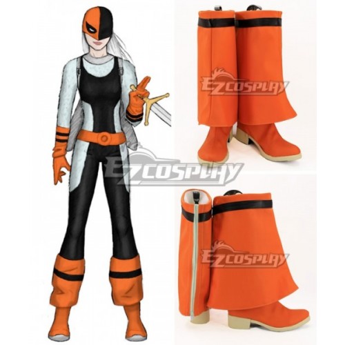 DC Comics Ravager Rose Wilson Orange Shoes Cosplay Boots