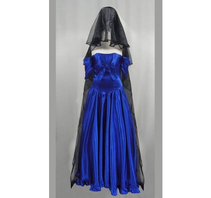 Dance With Devils Ritsuka Tachibana Blue Wedding Dress Cosplay Costume