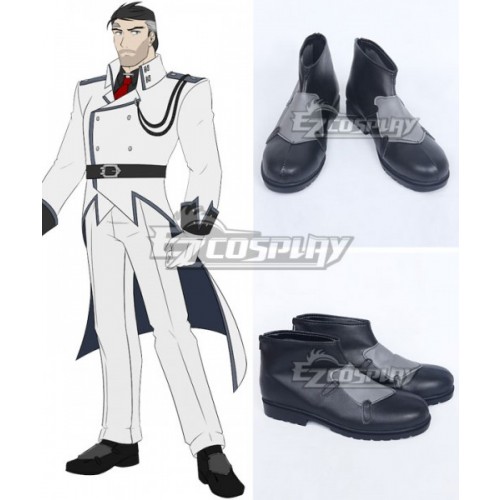 RWBY Volume 4 James Ironwood Black Cosplay Shoes