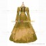 Victorian Gothic Lolita Reenactment Rococo Southern Belle Golden Ball Gown Dress