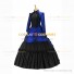 Gothic Victorian Marie Antoinette Theater Layered Evening Gown Blue Dress