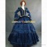 Victorian Style Reenactment Theatrical Premium Quality Costume Fancy Dress Royal Blue