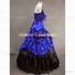 Southern Belle Satin Off-shoulder Dress Evening Ball Gown Blue