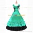 Vintage Gothic Lolita Victorian 18th Century Green Ruffles Evening Ball Gown Dress