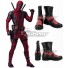 Marvel 2018 Deadpool 2 Wade Winston Wilson Black Red Shoes Cosplay Boots