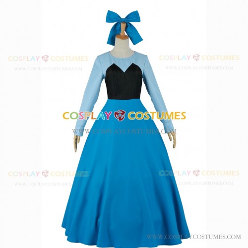 The Little Mermaid Cosplay Princess Ariel Costume Blue Dress