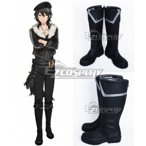 Ensemble Stars Rei Sakuma Black Shoes Cosplay Boots