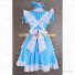 Alice in Wonderland Cosplay Maid Dress Costume Apron Blue Dress