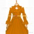 Marie Antoinette Reenactment Lolita Yellow Ruffle Evening Ball Gown Dress