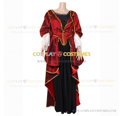 Pirates Of The Caribbean Cosplay Elizabeth Swann Costume Elizabeth Turner Red Dress