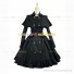 Gothic Victorian Style Cape Reenactment Steampunk Dress Black