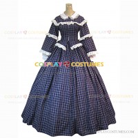 Vintage Victorian Tartan Lolita Dress Fancy Party Dress Evening Gown