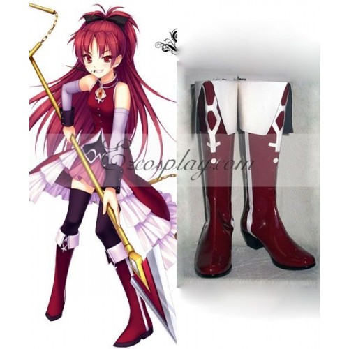 Puella Magi Madoka Magica Sakura Kyoko Red Or Dark Red Cosplay Shoes